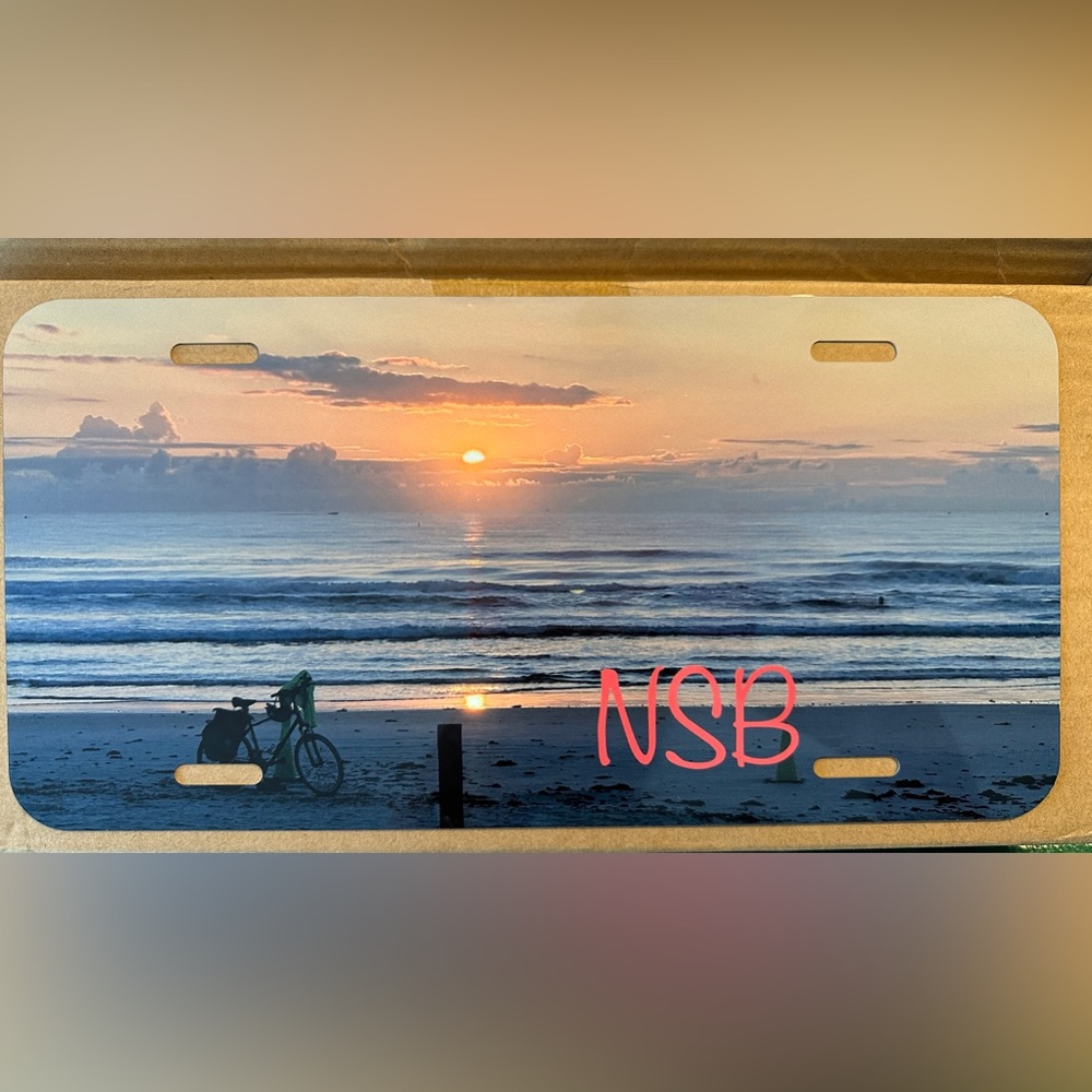 NSB Sunrise Bike ride printed license plate